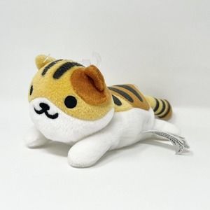 Neko Atsume Kitty Collector 7" Plush Calico Orange Black White Cat Laying